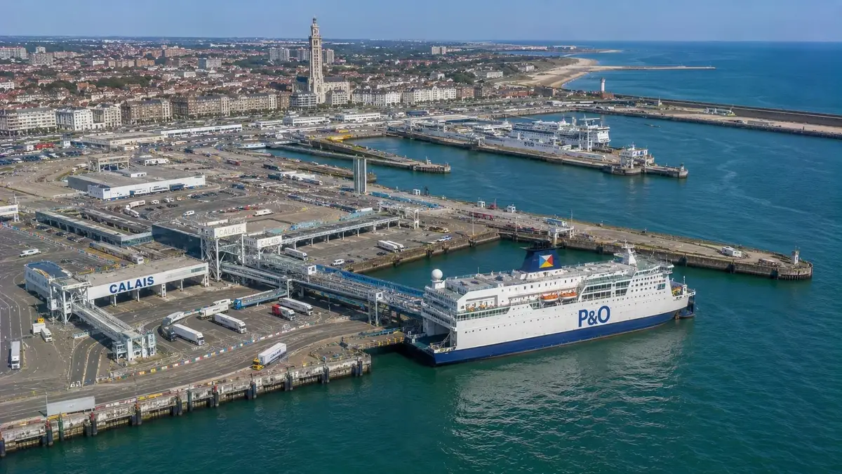 Färjehamnen i Calais, Frankrike