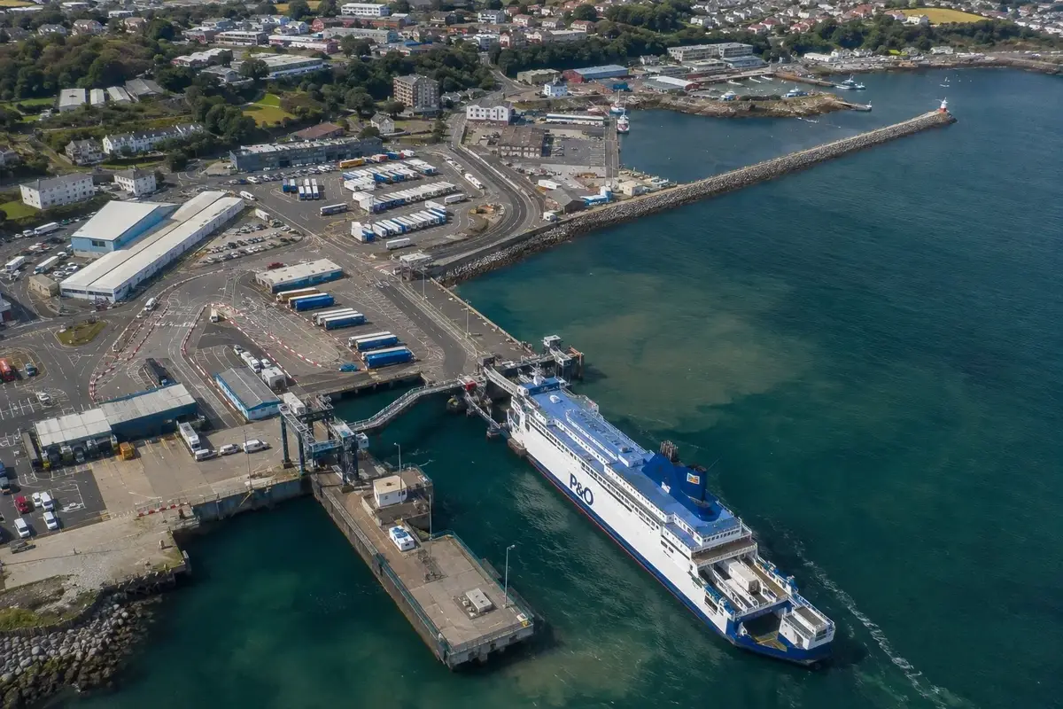 Färjehamnen i Larne, Nordirland