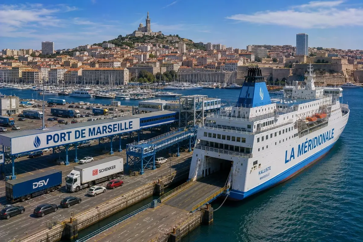 Marseille färjehamn i södra Frankrike